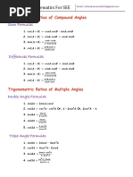 Trigonometric Ratios + Exercise + Compound Ratios of TR