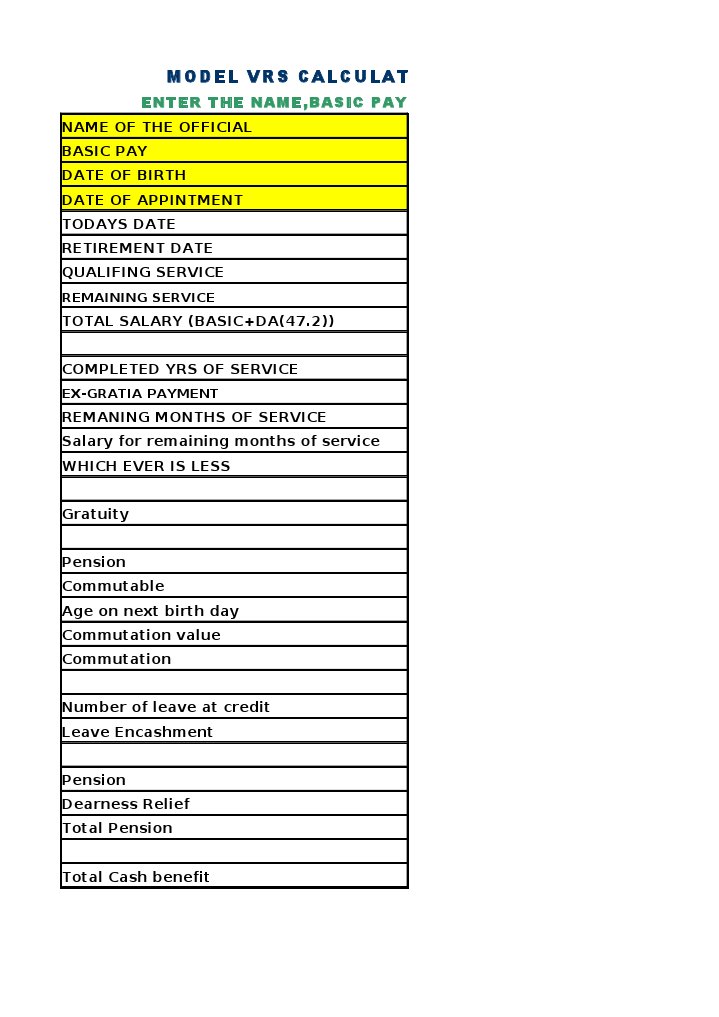 VRS Calculation Model for Sri Lanka | PDF