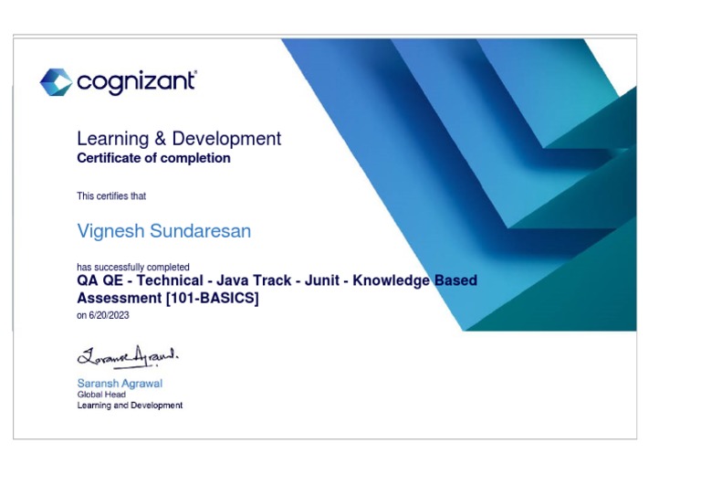 QA QE - TECHNICAL - JAVA TRACK - JUNIT - KNOWLEDGE BASED ASSESSMENT ...