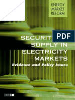 Security of Supply in Electricity Markets: Energy Market Reform