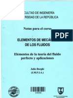 Mecánica de Fluidos - ELEMENTOS DE LA TEORÍA DEL FLUIDO PERFECTO Y APLICACIONES-Julio Borghi-Facultad de Ingeniería-Universidad de La República Oriental Del Uruguay