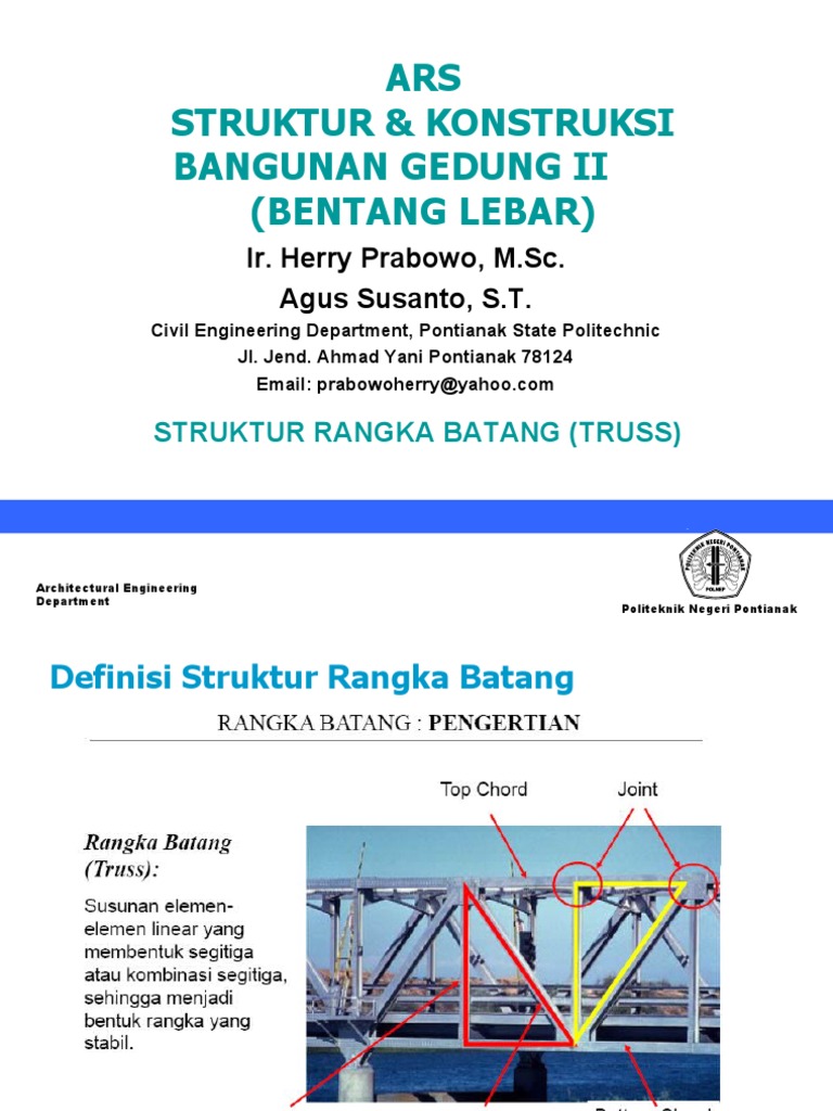 Jenis dan Pemodelan Rangka Truss | PDF | Civil Engineering | Building ...
