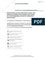 Determination of Trace Elements in Water and Sediment Samples From Ismaelia Canal Using Ion Chromatography and Atomic Absorption Spectroscop