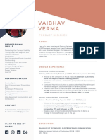 Vaibhav Verma Product Design Resume - Vaibhav Verma