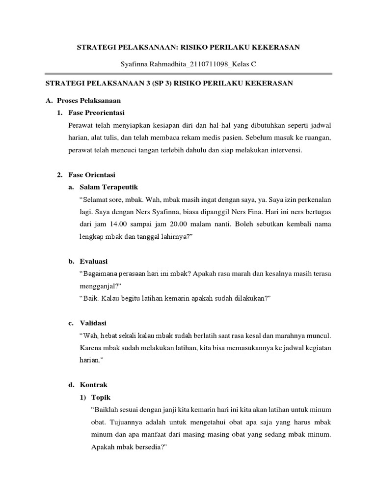 Sp 3 Risiko Perilaku Kekerasan Pdf
