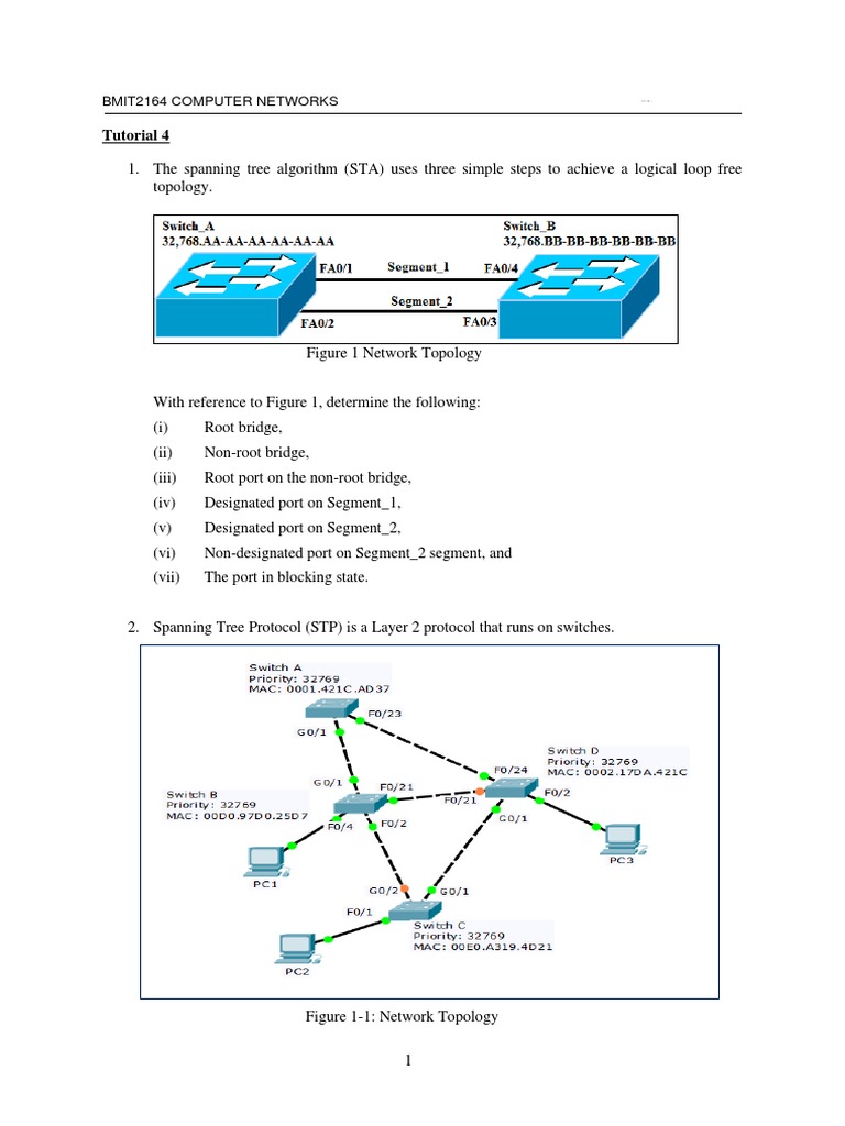 Spanning Tree Protocol Analysis Guide | PDF | Computers | Technology ...