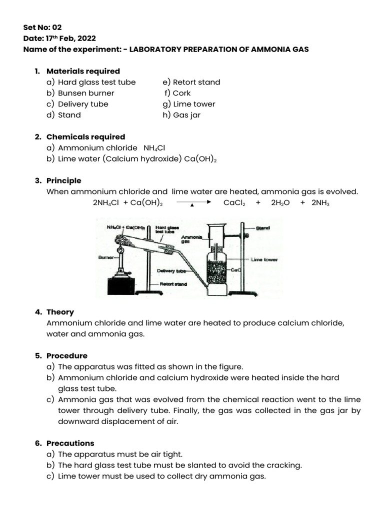 Ammonia Gas Pdf