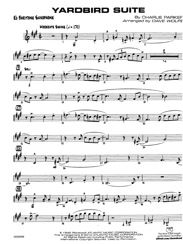 Yardbird suite Sax_Baryton_p1 PDF