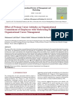 Effect of Protean Career Attitudes On Organizational Commitment of Employees With Moderating Role of Organizational Career Management