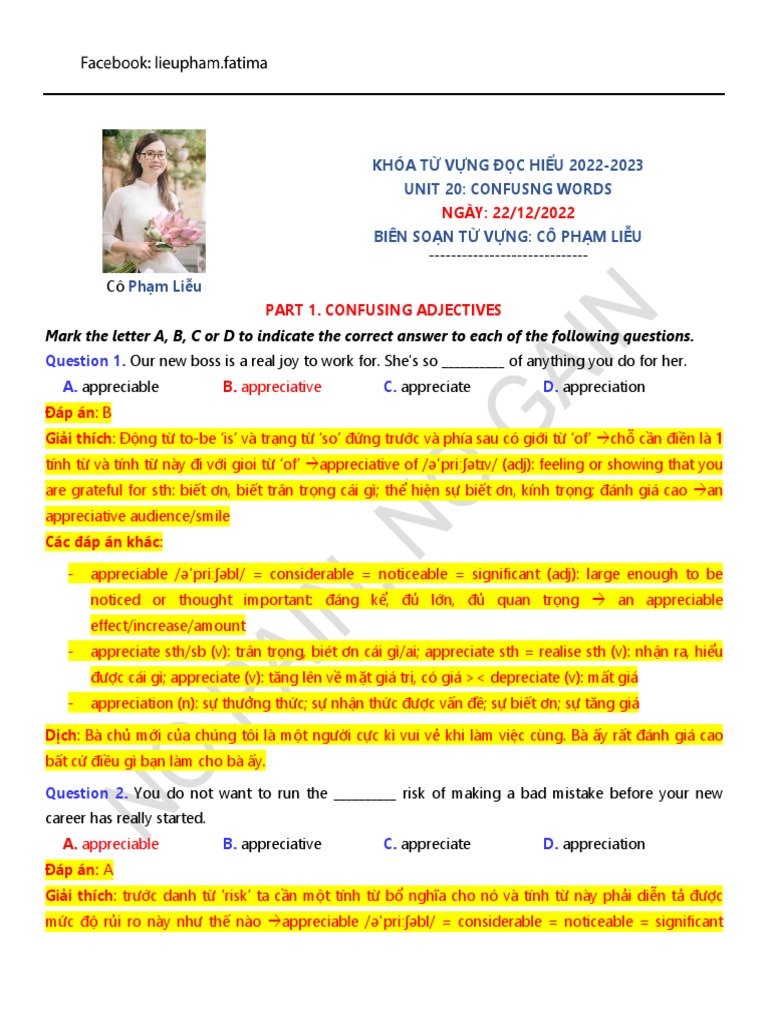 Gi i chi ti t unit 20 confusing words c u 1 54 pdf