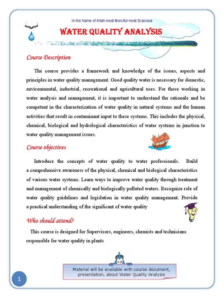 What Is Water Analysis Pdf