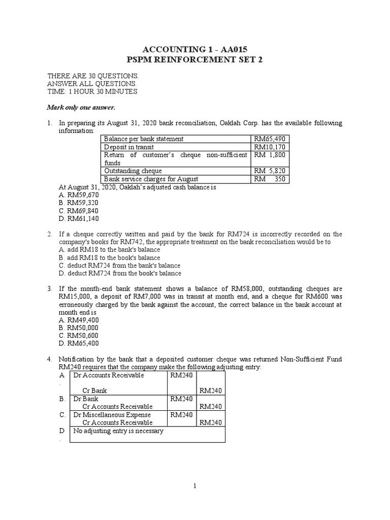 Accounting Exam Prep Questions | PDF | Depreciation | Bad Debt
