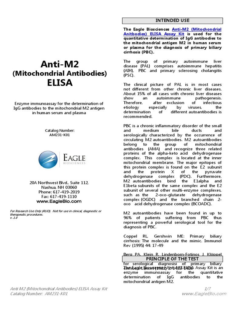 Anti-AMA - ELISA - 2020 | PDF | Elisa | Chemistry