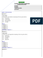 Response Sheet