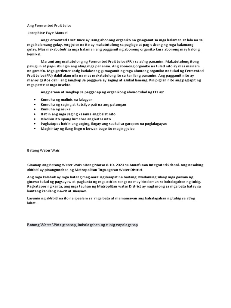 Ang Fermented Fruit Juice Pdf