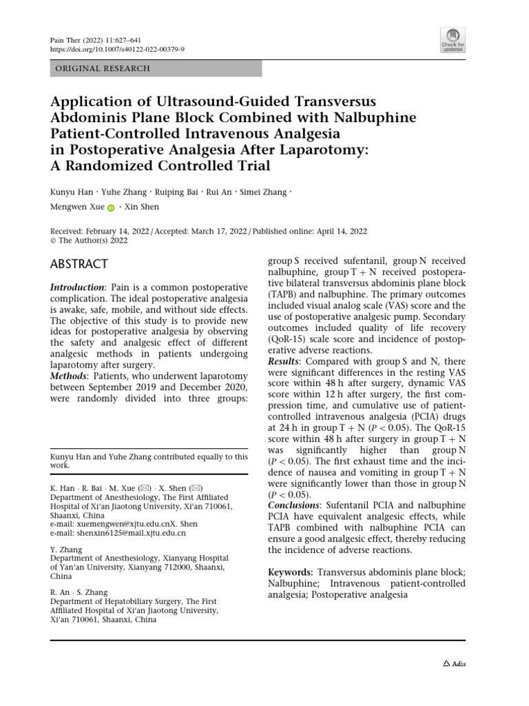 Nalbuphine Tap | PDF | Analgesic | Pain Management