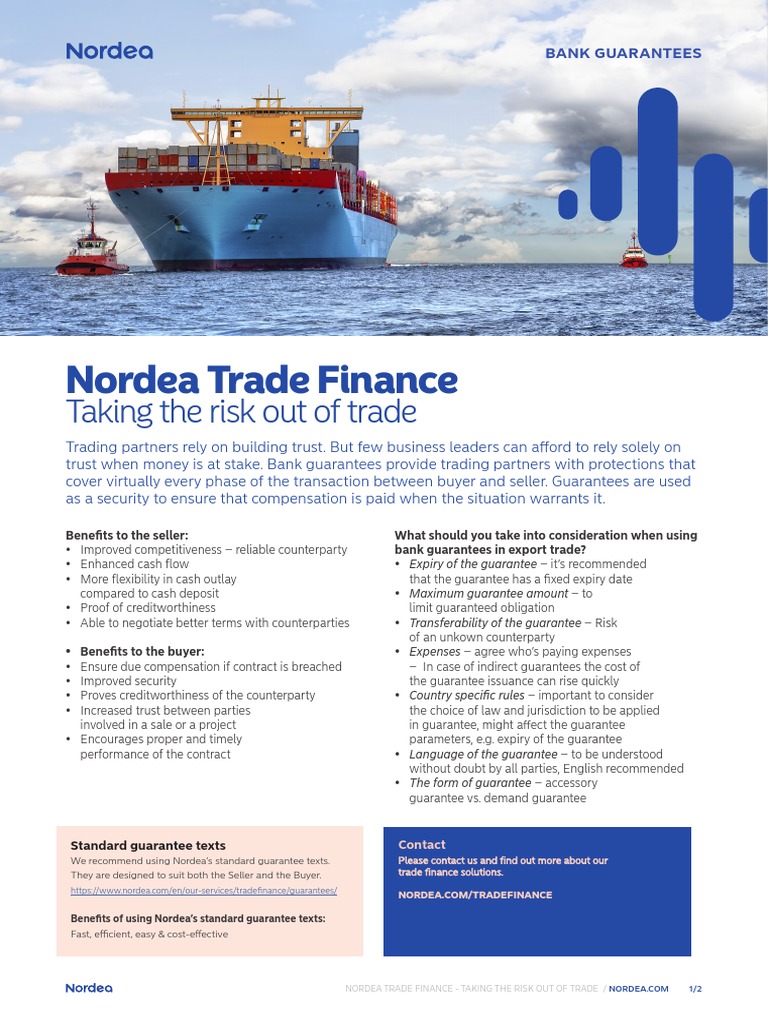 Nordea Fact Sheet Bank Guarantee 0 PDF