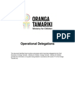 Operational Delegations From CE