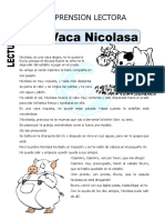 Ficha de La Vaca Nicolasa para Primaria