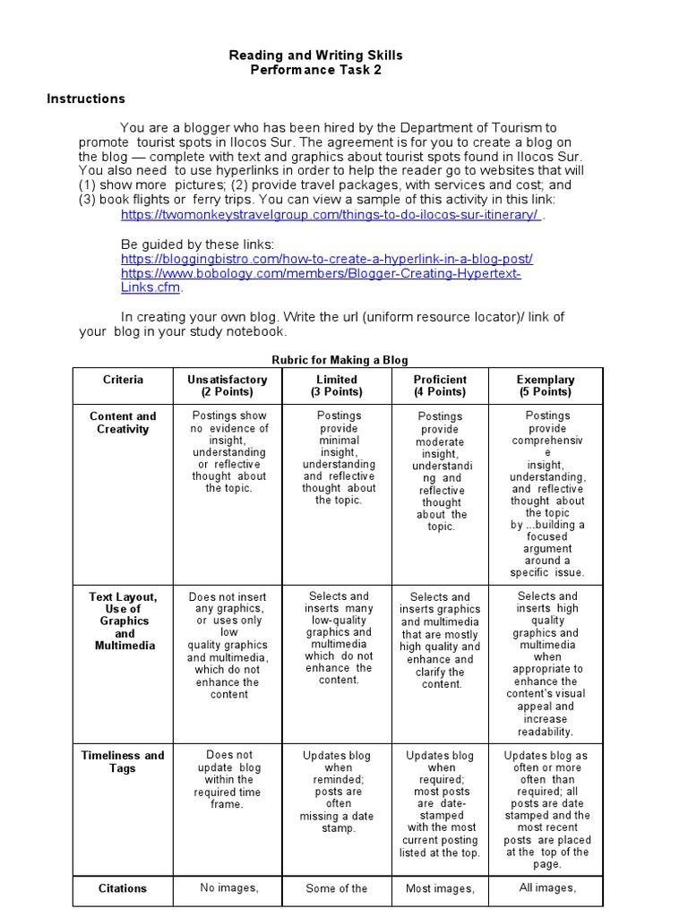 PT 2 Reading and Writing Skills | Download Free PDF | Blog | Graphics