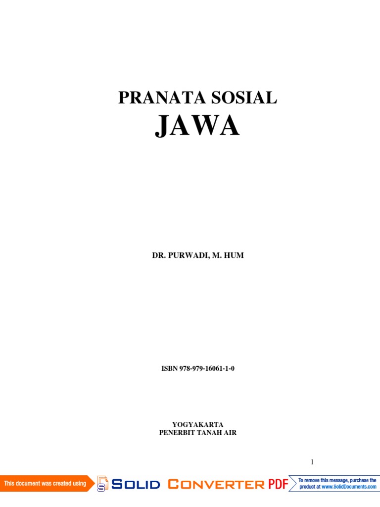 PRANATA SOSIAL JAWA