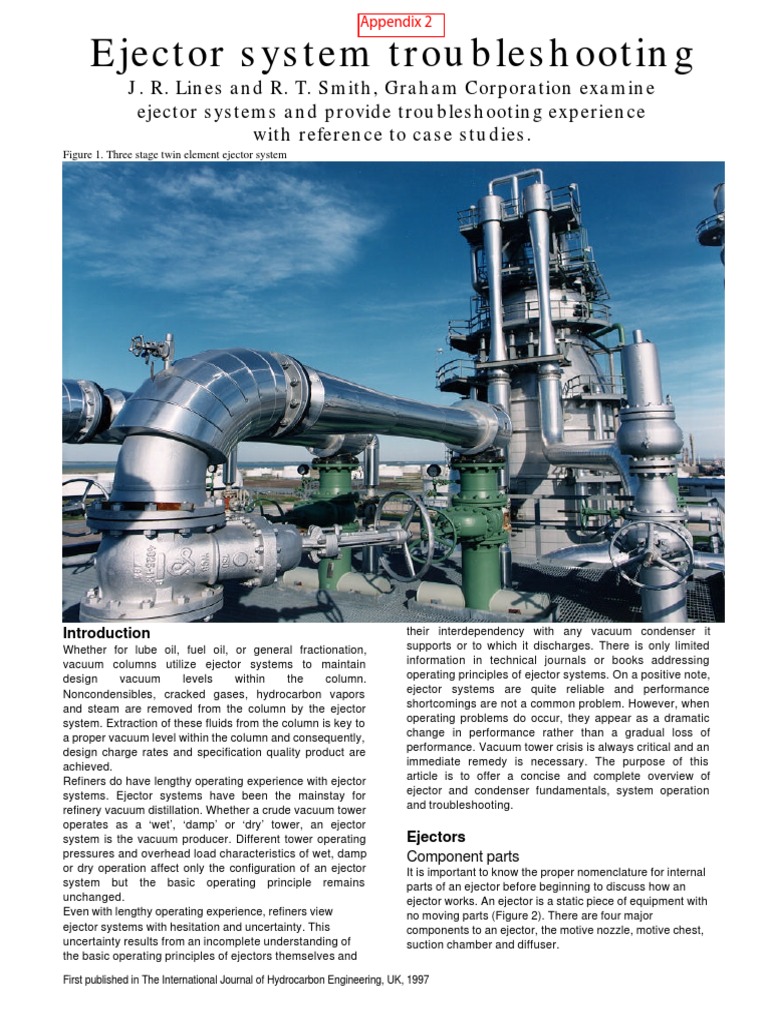Appendix2 Ejector System Troubleshooting PDF Heat Exchanger Vacuum