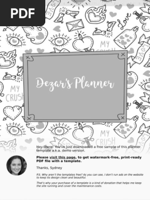Budget Planner Floral Style-supernote Toppadding-Vertical