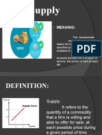 Supply, Factors Affecting and D.B Supply & Stock.