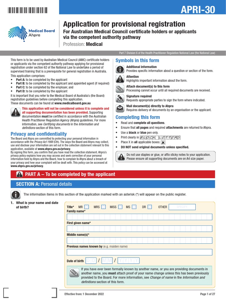 Provisional Registration Application Guide | PDF | Identity Document ...