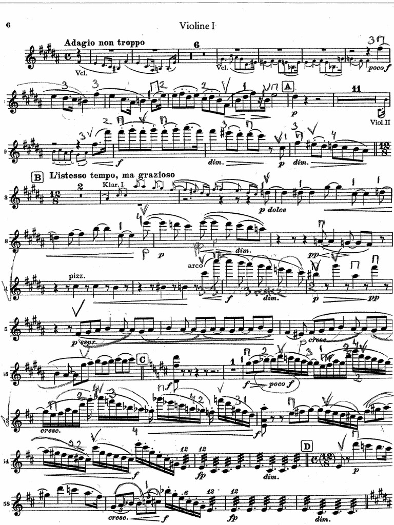 Brahms 1 Violin Excerpt PDF