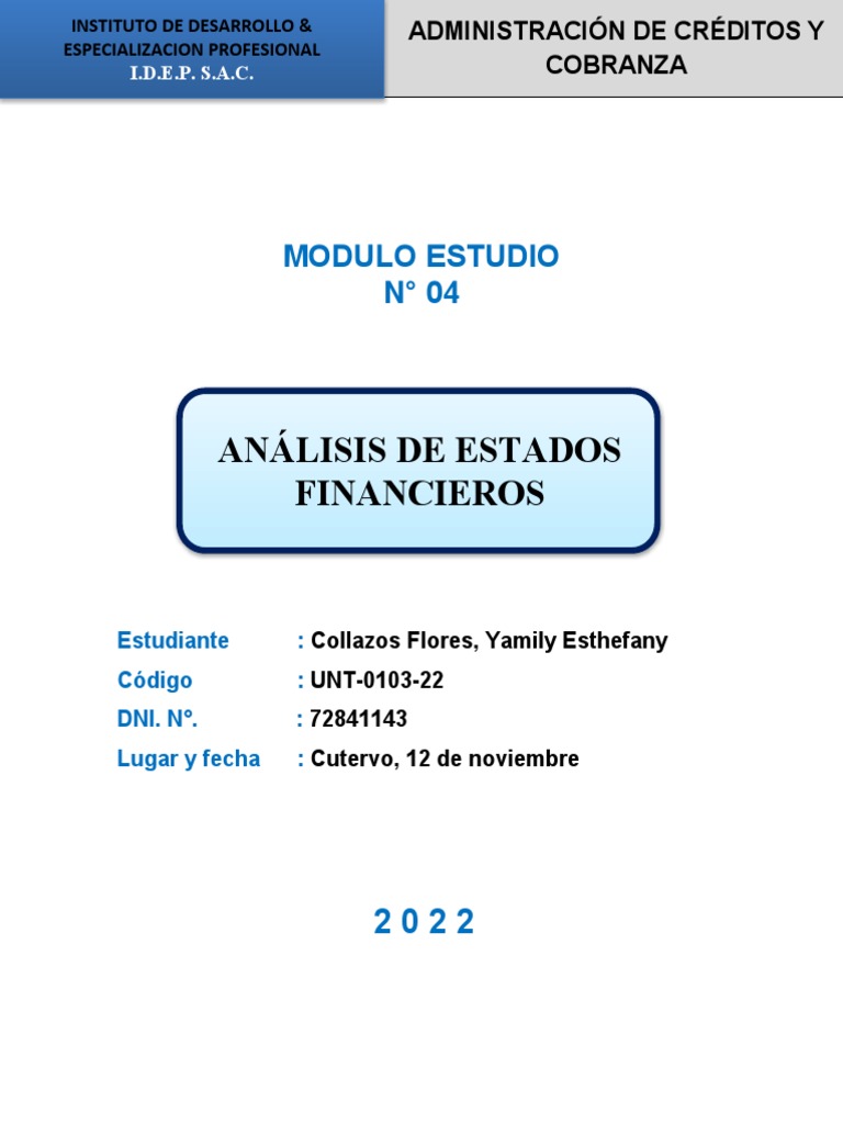 Examen Del Módulo 4 Descargar Gratis Pdf Compartir Finanzas