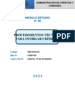 Procedimientos técnicos para otorgar créditos