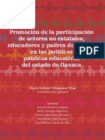 Promoción de La Participación de Actores No Estatales, Educadores y Padres de Familia en Las Políticas Públicas Educativas Del Estado de Oaxaca