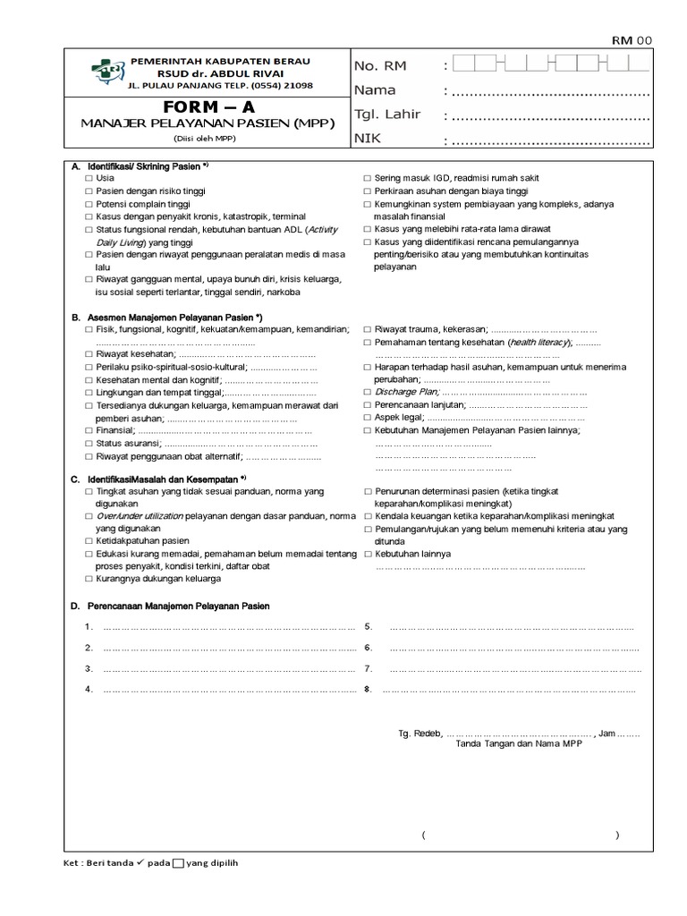 RM 00 Form A - MPP | PDF