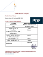 Camachem Sodium Laureth Sulfate or SLES 70 COA TDS