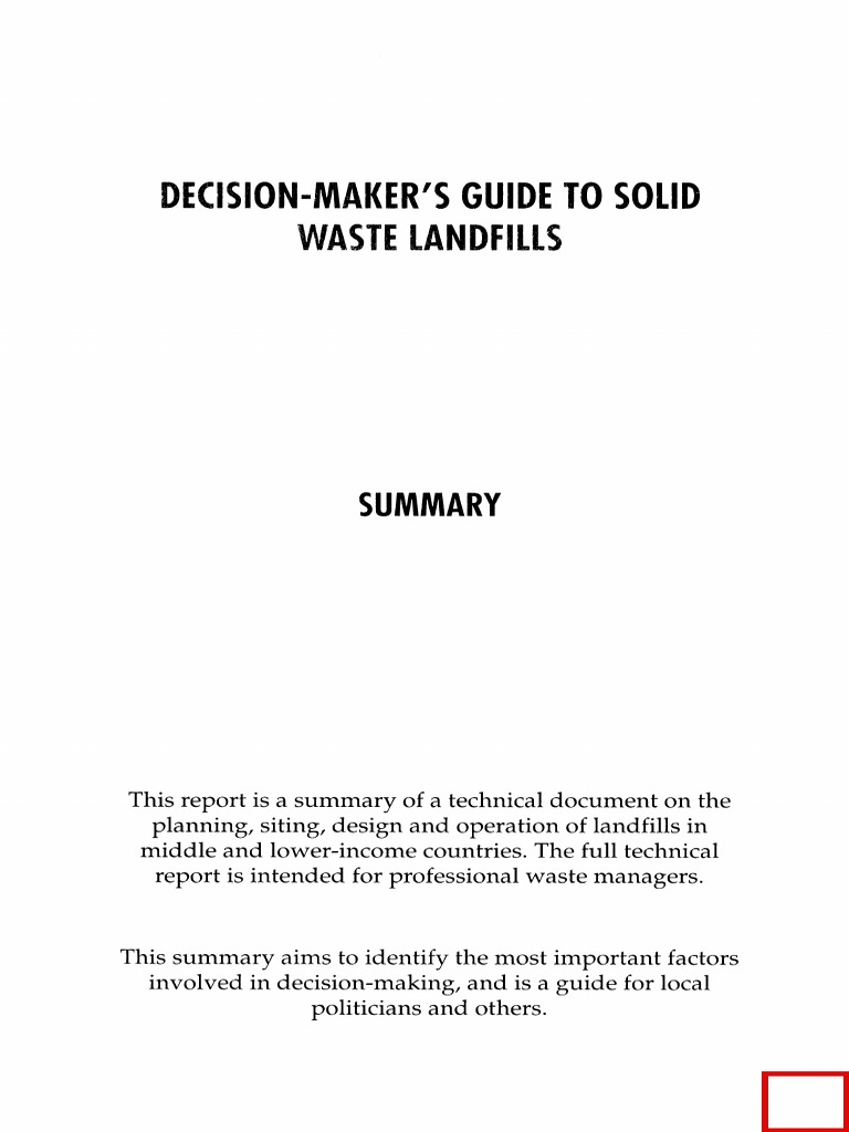 Decision Makers Guide Solid Waste Landfills | PDF