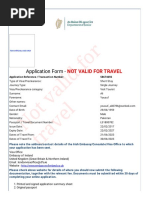 Application Form - Not Valid For Travel