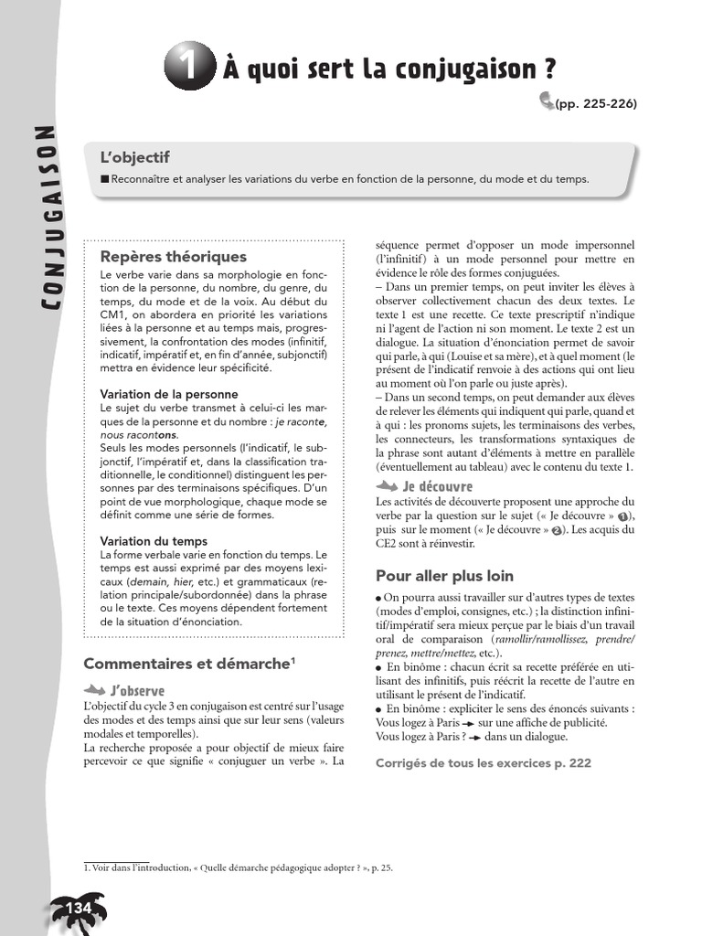 Comprendre la conjugaison des verbes | PDF | Verbe | Communication humaine
