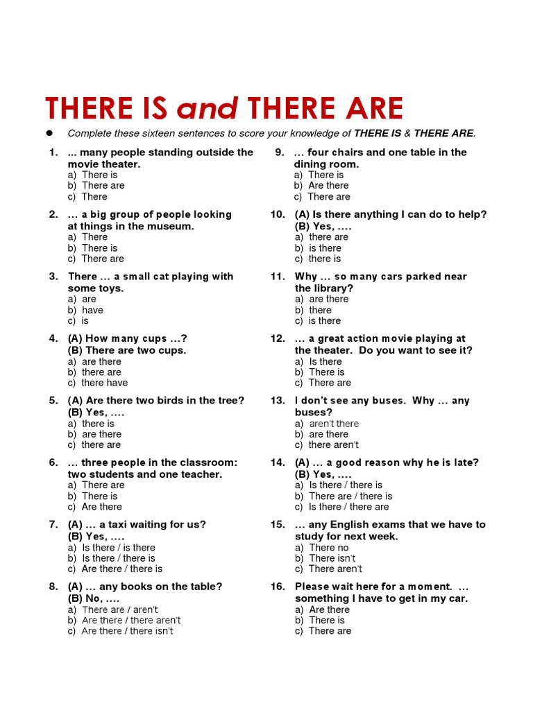 There Is, There Are PDF | PDF