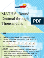 MATH 6 - Round Decimal Through Ten Thousandths