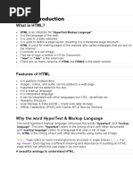 HTML Introduction