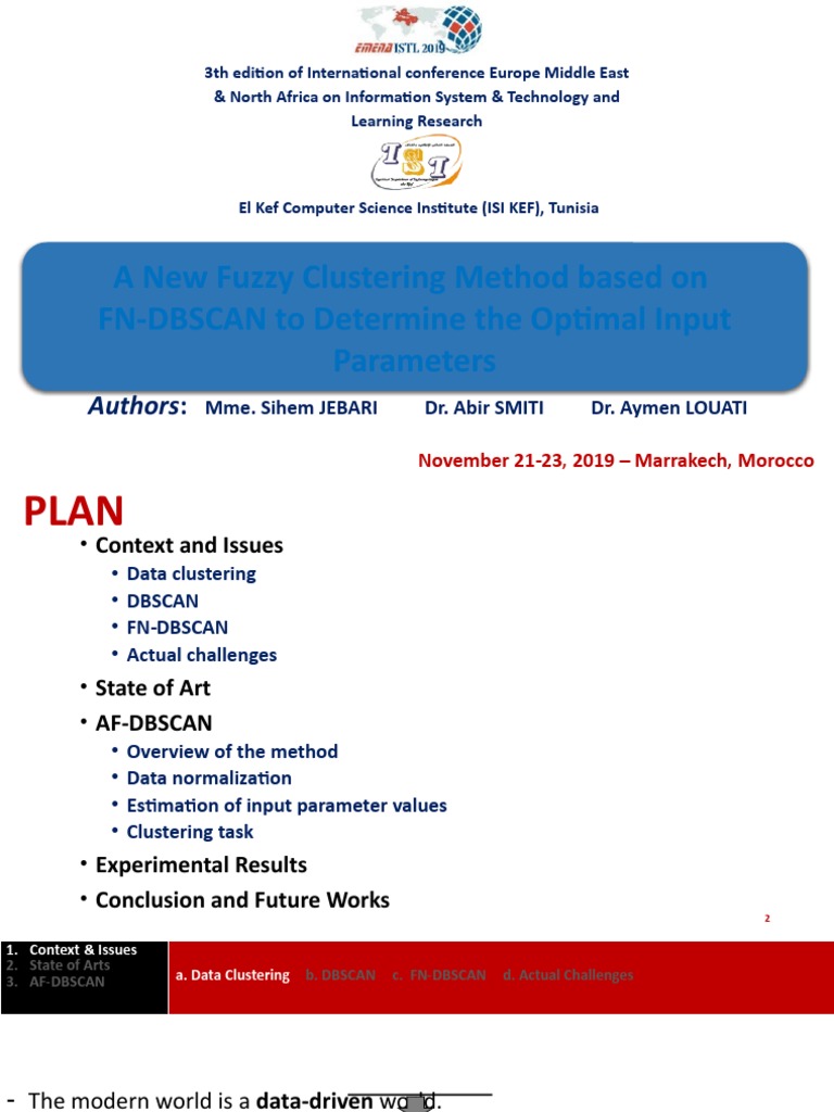 FN-DBSCAN: Optimizing Input Parameters | PDF | Cluster Analysis | Fuzzy ...