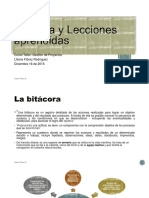 Bitácora - Lecciones Aprendidas