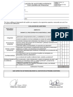 Evaluación de Auditores Internos - Proceso Comercial