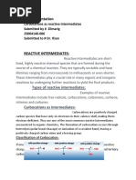 Presentation Carbocations As Reactive IntermediatesSubmitted