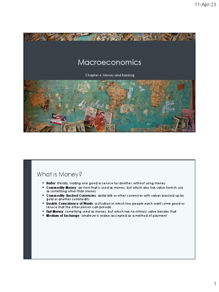 Chapter 4 Macroeconomic PDF Money Money Supply