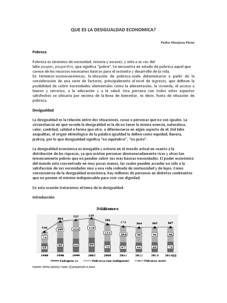 Desigualdad Económica y sus Causas | PDF | Desigualdad económica ...