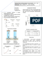 Ficha de Estudos Fisica Cinematica Queda Livre