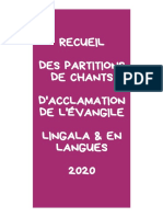 Recueil - Partitions - Chants D'acclamation - Lingala & en Langues - 2020