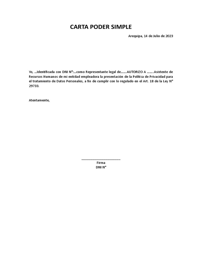 0 Result Images Of Carta Poder Simple Essalud Png Image Collection ...